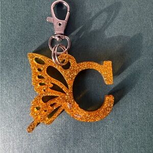 Sparkling Gold Butterfly Key Holder